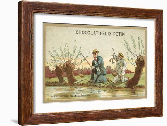 Catching Crayfish-null-Framed Giclee Print