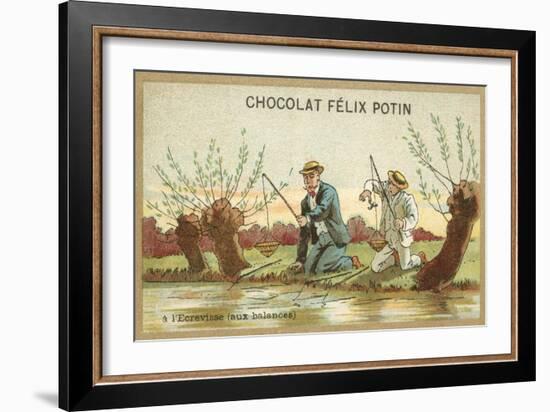 Catching Crayfish-null-Framed Giclee Print