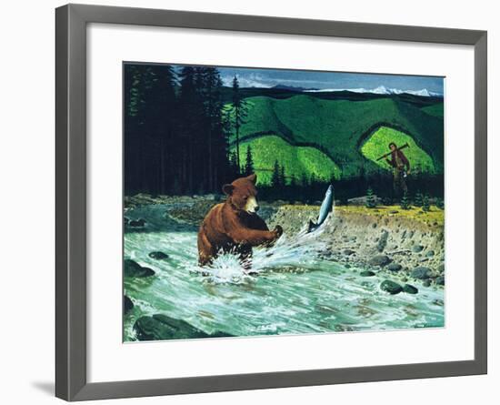 Catching Salmon-Bruce Bontrager-Framed Giclee Print