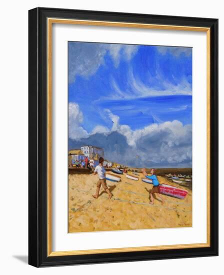 Catching the Ball, St Ives, 2016-Andrew Macara-Framed Giclee Print