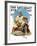 "Catching the Big One" Saturday Evening Post Cover, August 3,1929-Norman Rockwell-Framed Giclee Print