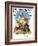 "Catching the Big One" Saturday Evening Post Cover, August 3,1929-Norman Rockwell-Framed Giclee Print