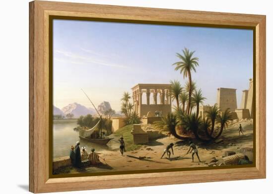 Catching the Crocodile-Jean Francois Portaels-Framed Premier Image Canvas