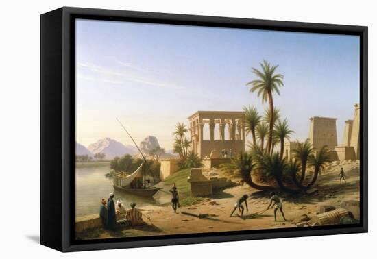 Catching the Crocodile-Jean Francois Portaels-Framed Premier Image Canvas