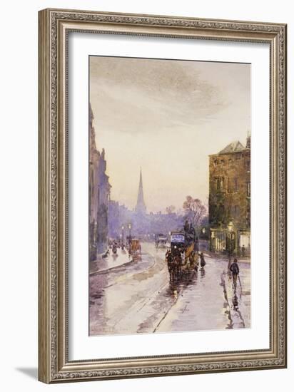 Catching the Tram in Nassau Street, Dublin-Rose Maynard Barton-Framed Giclee Print