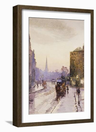 Catching the Tram in Nassau Street, Dublin-Rose Maynard Barton-Framed Giclee Print