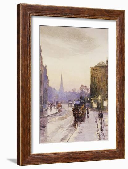 Catching the Tram in Nassau Street, Dublin-Rose Maynard Barton-Framed Giclee Print