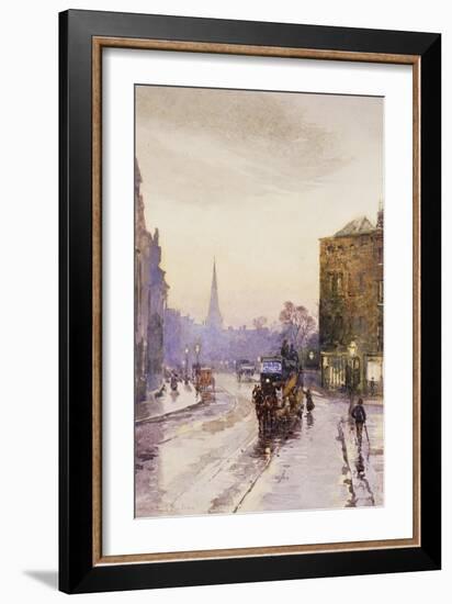 Catching the Tram in Nassau Street, Dublin-Rose Maynard Barton-Framed Giclee Print