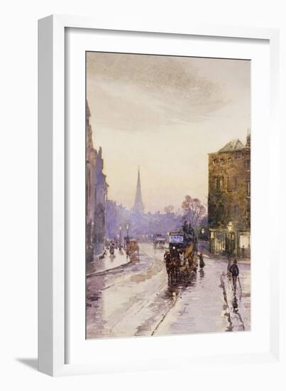 Catching the Tram in Nassau Street, Dublin-Rose Maynard Barton-Framed Giclee Print