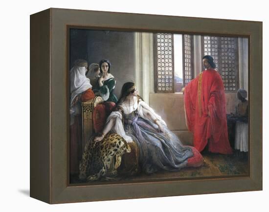 Caterina Cornaro Receives News of Deposition of Queen of Cyprus, 1842-Francesco Hayez-Framed Premier Image Canvas