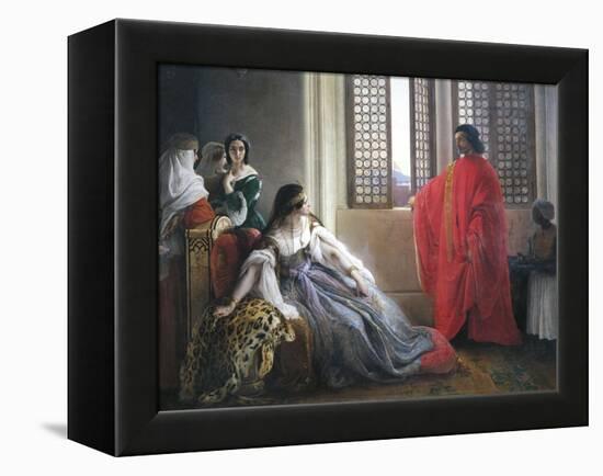 Caterina Cornaro Receives News of Deposition of Queen of Cyprus, 1842-Francesco Hayez-Framed Premier Image Canvas