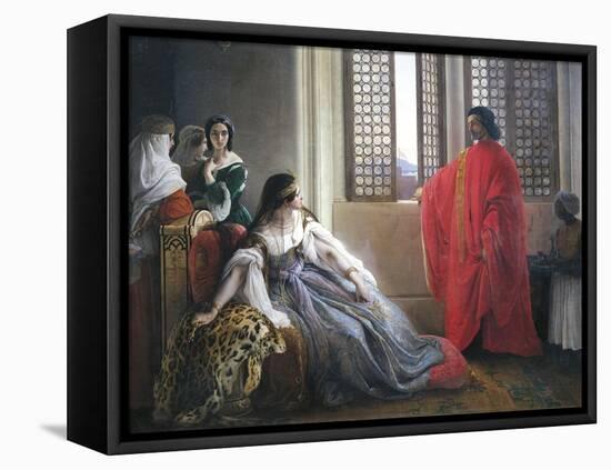 Caterina Cornaro Receives News of Deposition of Queen of Cyprus, 1842-Francesco Hayez-Framed Premier Image Canvas