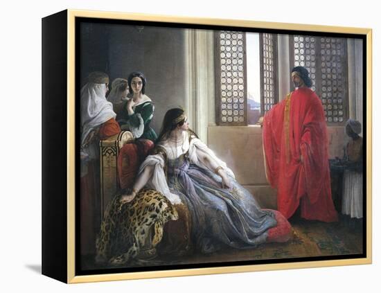 Caterina Cornaro Receives News of Deposition of Queen of Cyprus, 1842-Francesco Hayez-Framed Premier Image Canvas