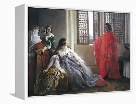 Caterina Cornaro Receives News of Deposition of Queen of Cyprus, 1842-Francesco Hayez-Framed Premier Image Canvas