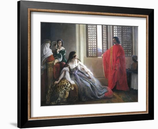 Caterina Cornaro Receives News of Deposition of Queen of Cyprus, 1842-Francesco Hayez-Framed Giclee Print