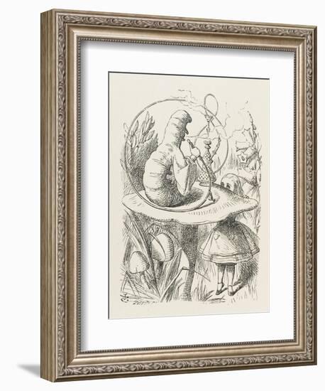 Caterpillar Alice and the Caterpillar-John Tenniel-Framed Photographic Print