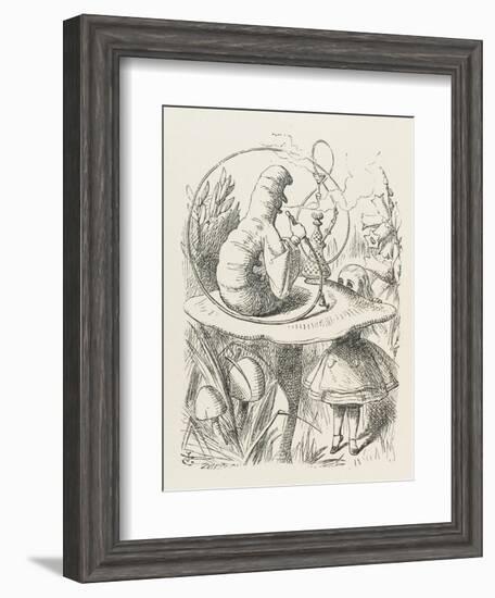 Caterpillar Alice and the Caterpillar-John Tenniel-Framed Photographic Print