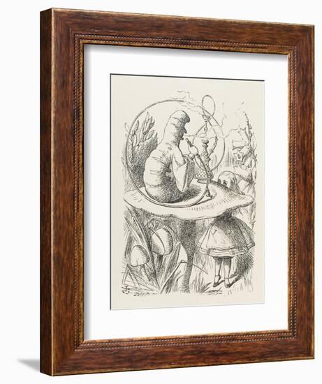 Caterpillar Alice and the Caterpillar-John Tenniel-Framed Photographic Print