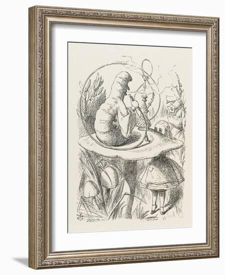 Caterpillar Alice and the Caterpillar-John Tenniel-Framed Photographic Print