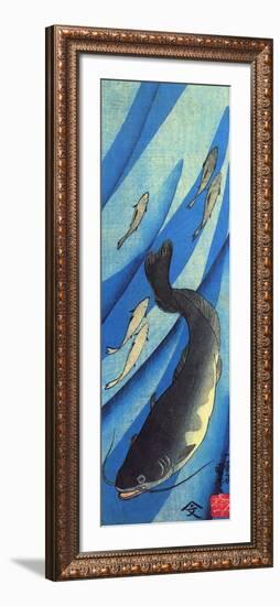 Catfish 1-Kuniyoshi Utagawa-Framed Giclee Print