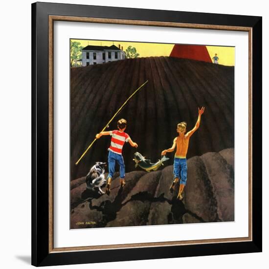 "Catfish", May 28, 1955-John Falter-Framed Giclee Print