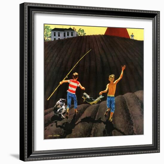 "Catfish", May 28, 1955-John Falter-Framed Giclee Print