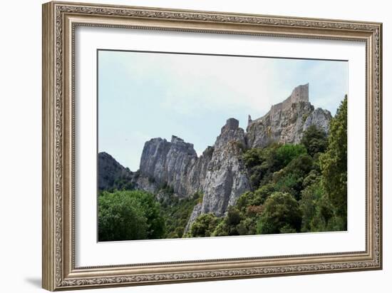 Cathar Castle Peyrepertuse in South of France-Marilyn Dunlap-Framed Art Print