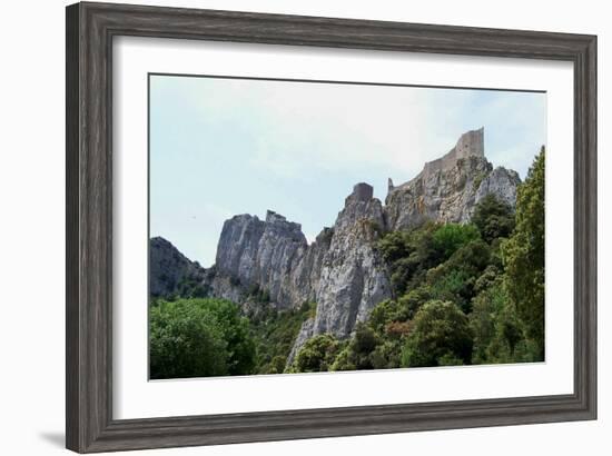 Cathar Castle Peyrepertuse in South of France-Marilyn Dunlap-Framed Art Print