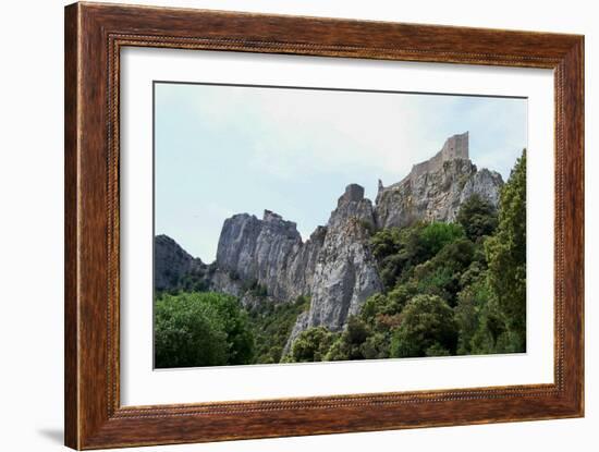 Cathar Castle Peyrepertuse in South of France-Marilyn Dunlap-Framed Art Print