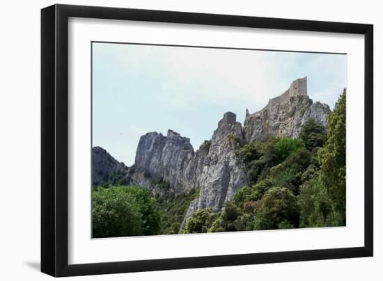 Cathar Castle Peyrepertuse in South of France-Marilyn Dunlap-Framed Art Print