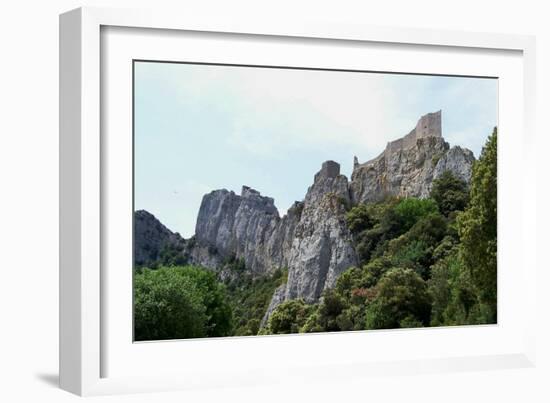 Cathar Castle Peyrepertuse in South of France-Marilyn Dunlap-Framed Art Print