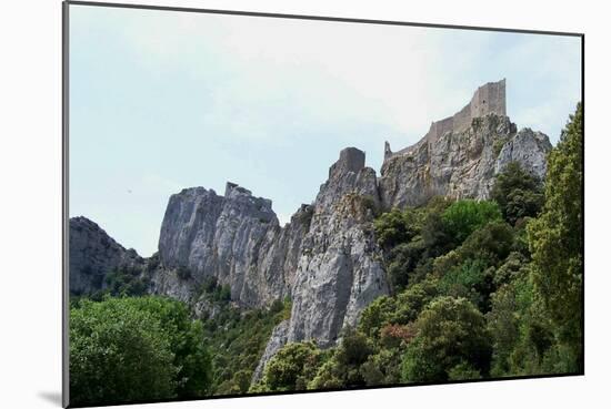 Cathar Castle Peyrepertuse in South of France-Marilyn Dunlap-Mounted Art Print
