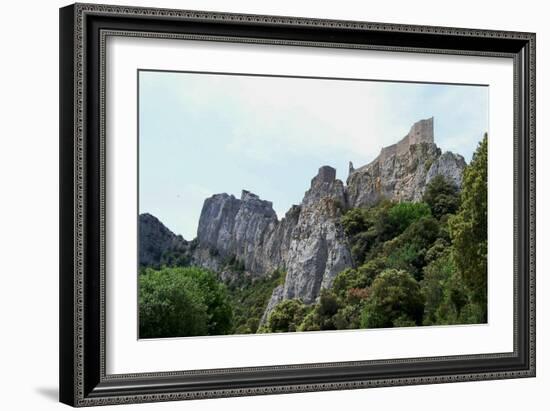 Cathar Castle Peyrepertuse in South of France-Marilyn Dunlap-Framed Art Print