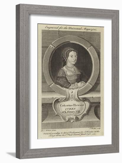 Catharine Howard, Queen of King Henry VIII-Hans Holbein the Younger-Framed Giclee Print