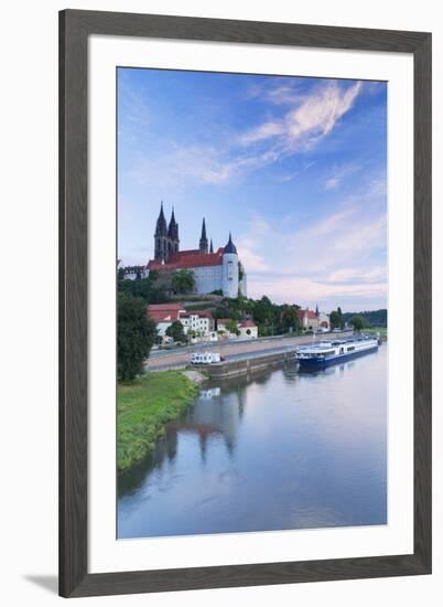 Cathedral, Albrechtsburg and River Elbe, Meissen, Saxony, Germany-Ian Trower-Framed Photographic Print