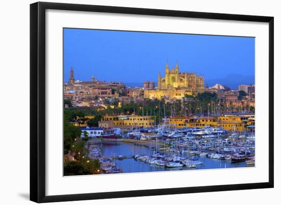 Cathedral and Harbour, Palma, Mallorca, Spain, Europe-Neil Farrin-Framed Photographic Print