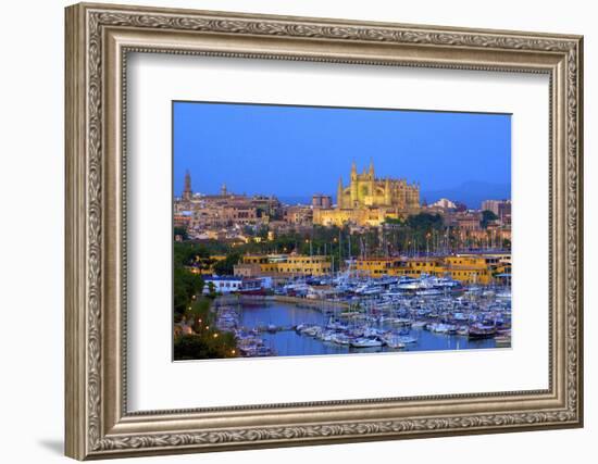 Cathedral and Harbour, Palma, Mallorca, Spain, Europe-Neil Farrin-Framed Photographic Print