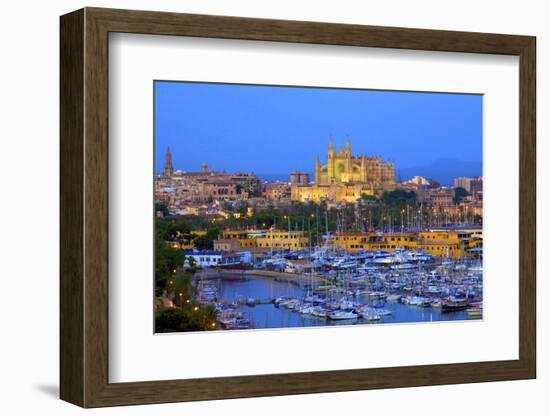 Cathedral and Harbour, Palma, Mallorca, Spain, Europe-Neil Farrin-Framed Photographic Print