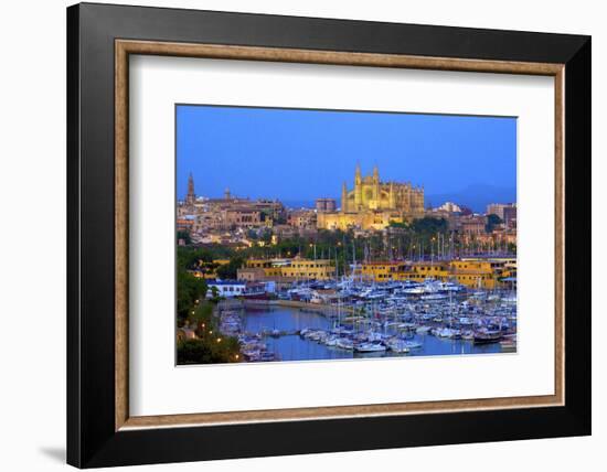 Cathedral and Harbour, Palma, Mallorca, Spain, Europe-Neil Farrin-Framed Photographic Print