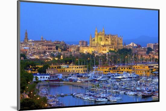 Cathedral and Harbour, Palma, Mallorca, Spain, Europe-Neil Farrin-Mounted Photographic Print