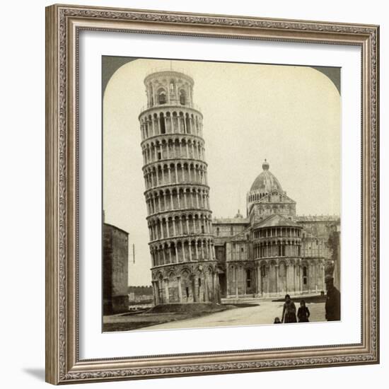 Cathedral and Leaning Tower of Pisa, Italy-Underwood & Underwood-Framed Photographic Print