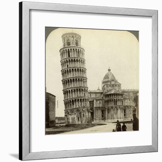 Cathedral and Leaning Tower of Pisa, Italy-Underwood & Underwood-Framed Photographic Print