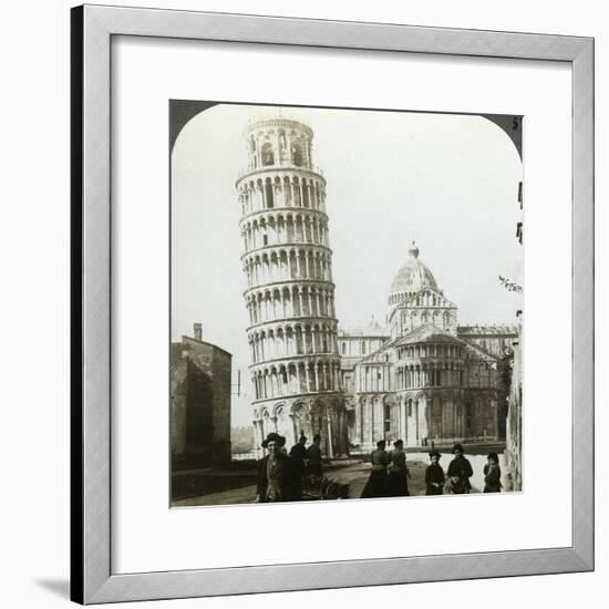 Cathedral and Leaning Tower of Pisa, Italy-Underwood & Underwood-Framed Photographic Print