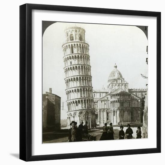 Cathedral and Leaning Tower of Pisa, Italy-Underwood & Underwood-Framed Photographic Print