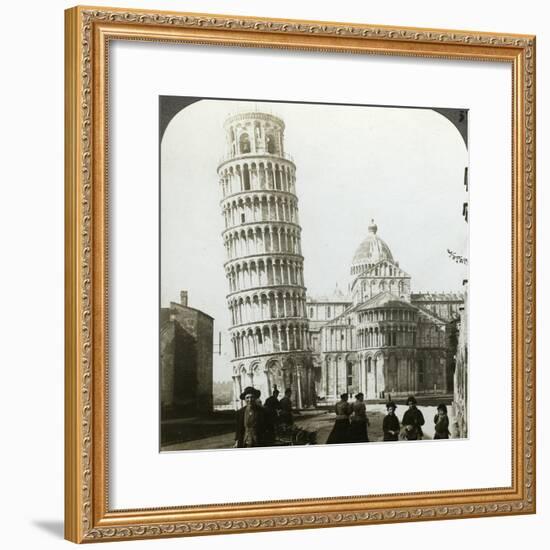 Cathedral and Leaning Tower of Pisa, Italy-Underwood & Underwood-Framed Photographic Print