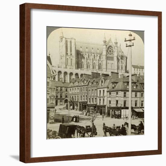 Cathedral and Main Street, Queenstown, Ireland, C Late 19th Century-Underwood & Underwood-Framed Photographic Print