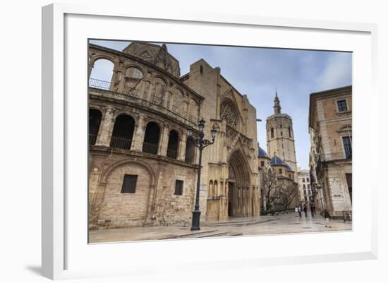 Cathedral and Miguelete Bell Tower, Plaza De La Virgen, Autumn (Fall), Valencia, Spain, Europe-Eleanor Scriven-Framed Photographic Print