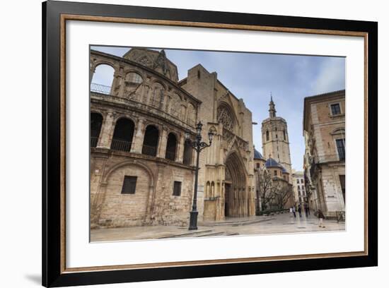 Cathedral and Miguelete Bell Tower, Plaza De La Virgen, Autumn (Fall), Valencia, Spain, Europe-Eleanor Scriven-Framed Photographic Print