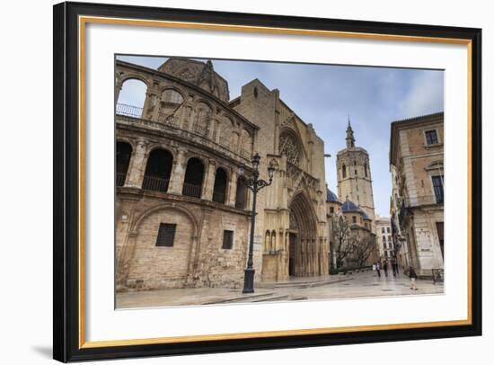 Cathedral and Miguelete Bell Tower, Plaza De La Virgen, Autumn (Fall), Valencia, Spain, Europe-Eleanor Scriven-Framed Photographic Print