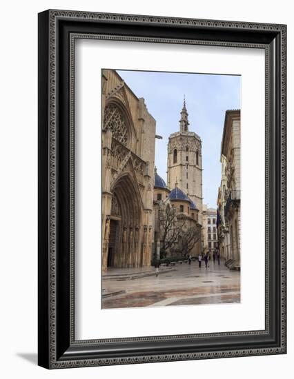 Cathedral and Miguelete Bell Tower, Plaza De La Virgen, Autumn (Fall), Valencia, Spain, Europe-Eleanor Scriven-Framed Photographic Print